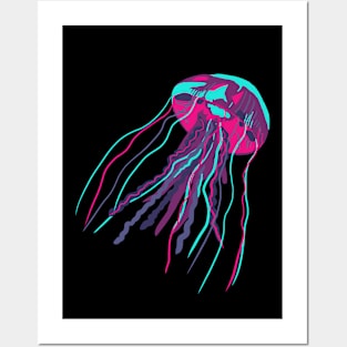 Top Left Corner Jellyfish Posters and Art